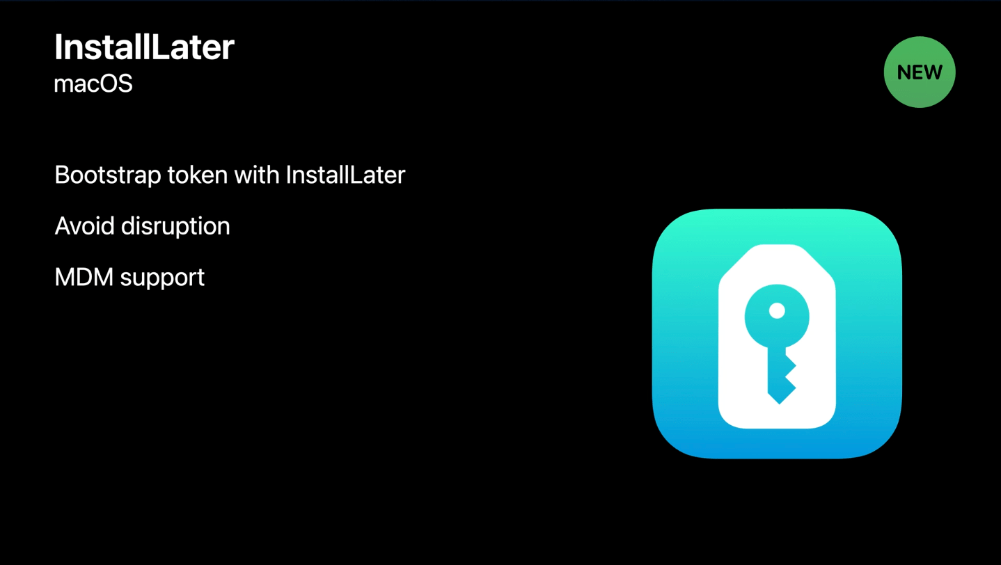 Manage software updates in your organizationのセッションで発表されたInstallLaterコマンドについて
