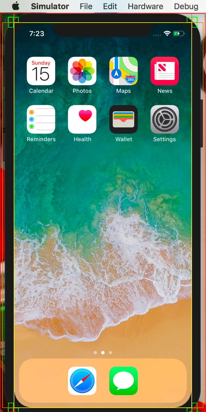 UI のコンテンツ枠を表示する機能