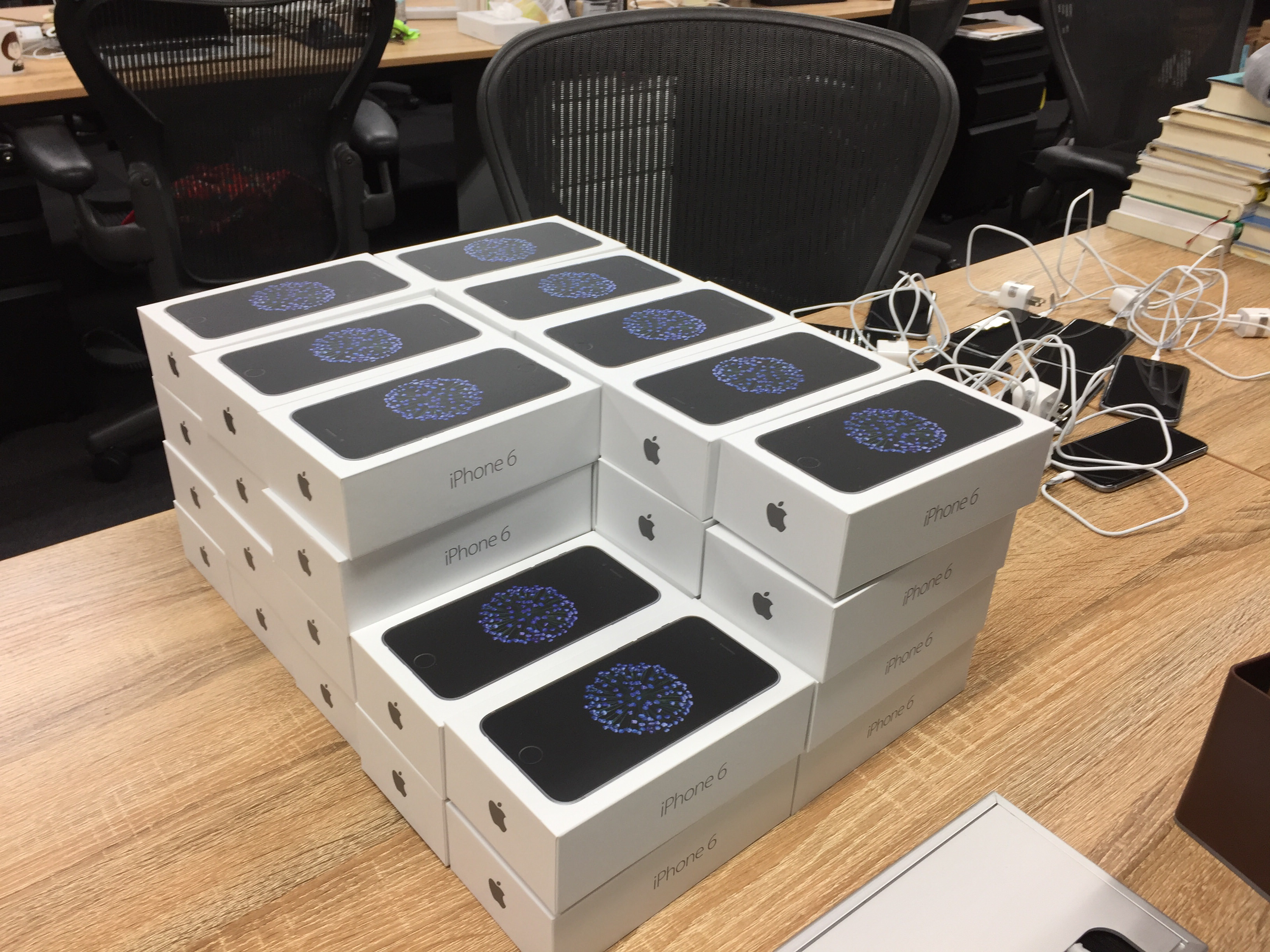 iOS 端末のキッティングの様子